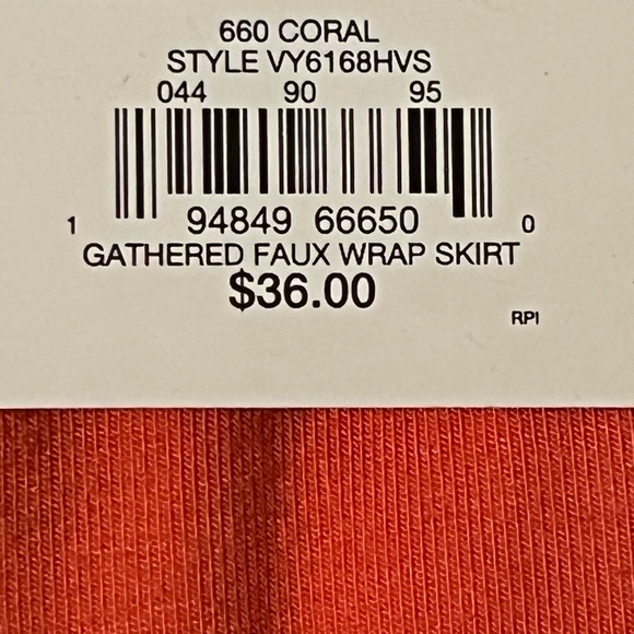 Strapless Coral Top w/Gathered Accent NWT - Picture 6 of 6